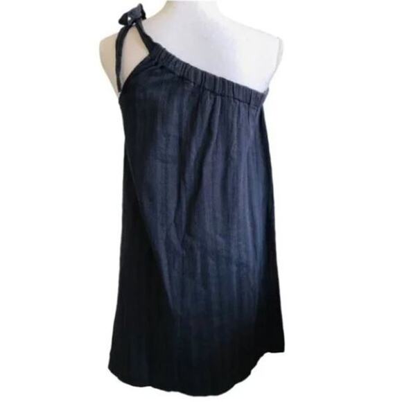 Marine Layer One Shoulder Slate Gray Dress Size Small - Picture 2 of 4